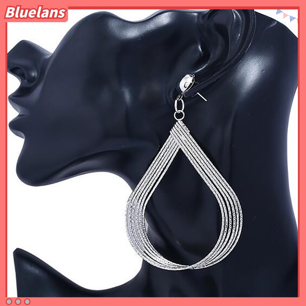 Bluelans Fashion Women Hollow Waterdrop Dangle Earrings Eardrops Simple Party Jewelry