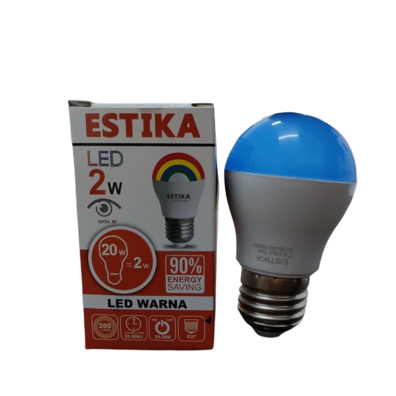 Lampu hias led estika warna warni 2 watt