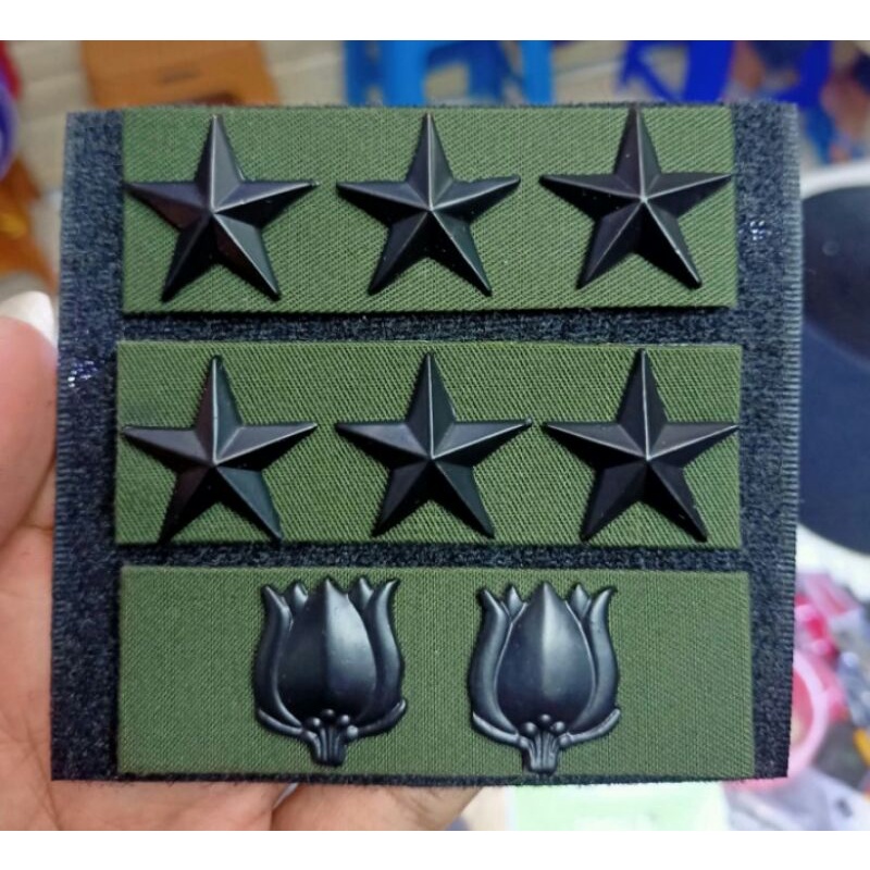 Pangkat Topi Pet PDH PDL (logam)