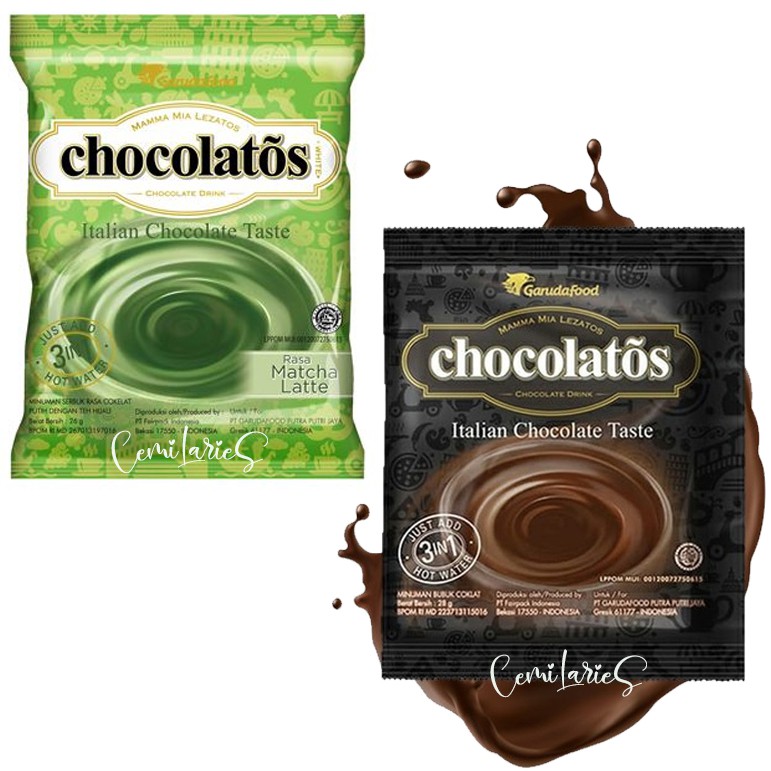 

Chocolatos Drink Coklat / Matcha Latte 26gr | Garuda Food