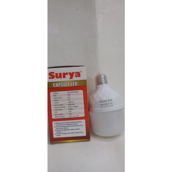 Lampu LED Surya Capsule New 18 Watt 18 W Putih Cool Daylight Original