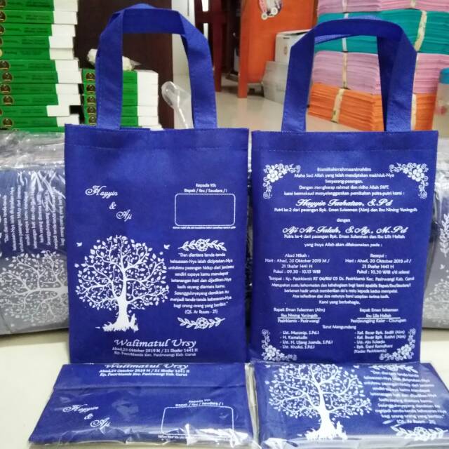 tas undangan spunbond undangan nikah tas cantik tas murah
