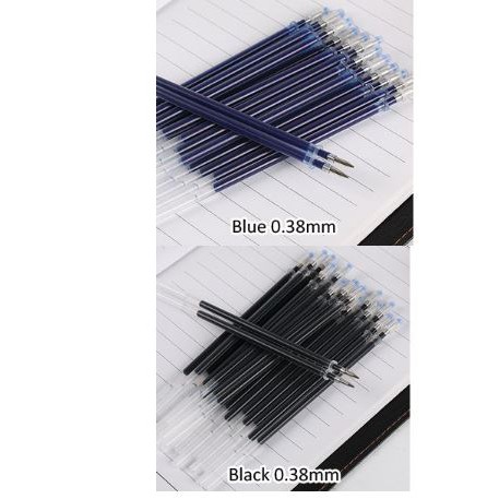 

REFILL ISI ULANG PULPEN KARAKTER WARNA HITAM BLACK BIRU BLUE TINTA GEL 0.38mm