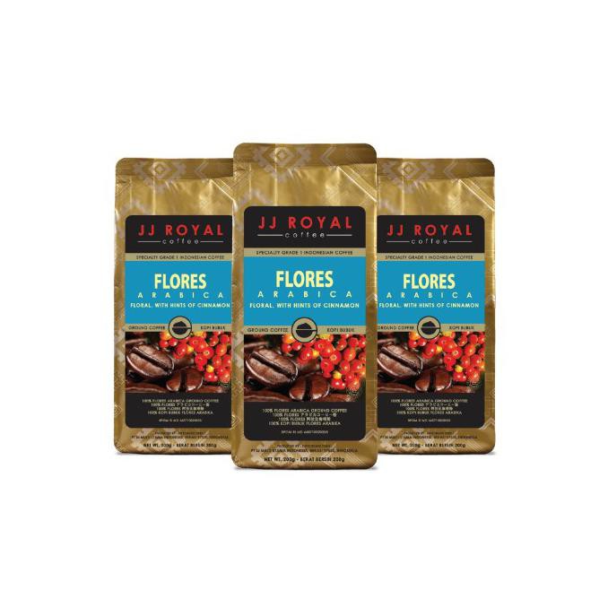 

SPECIAL PRICE 3 JJ ROYAL COFFEE FLORES ARABICA BAG 200GR