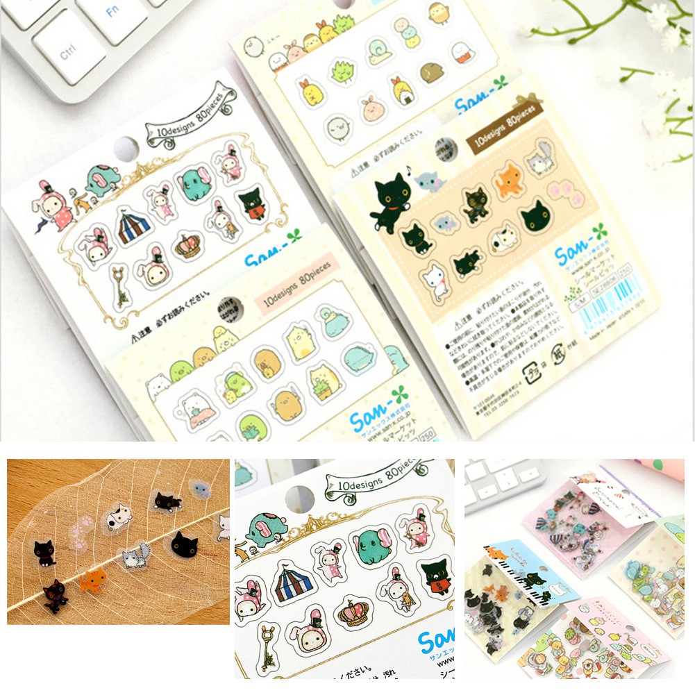 【HOT SALE】80Pcs/Bag Kawaii Sumikko Gurashi Decorative Stickers DIY Scrapbooking Paper Diary Album Computer Notebook Decoration