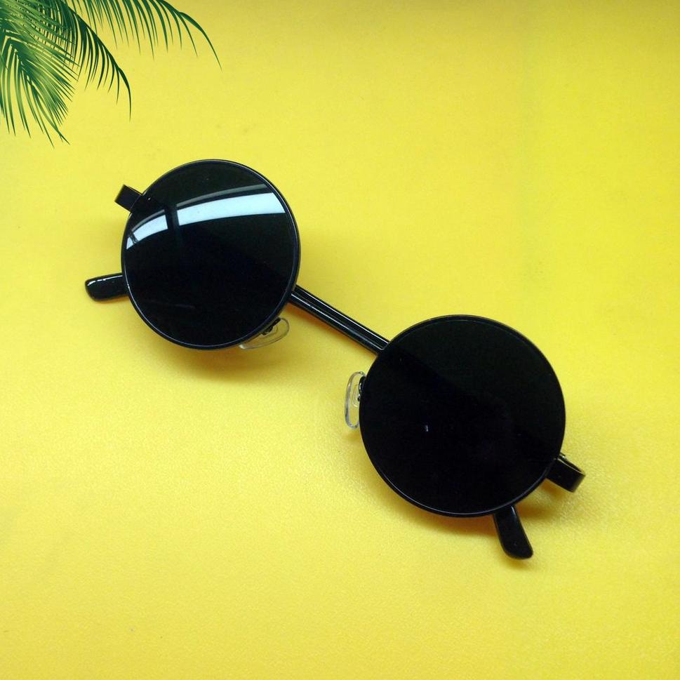 Harga TERMURAAH.. () kacamata bulat kecil hitam fashion korea frame wanita pria john lennon/boboho M