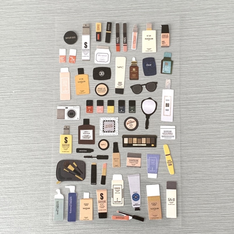 

1 lembar stiker makeup dan skincare sticker