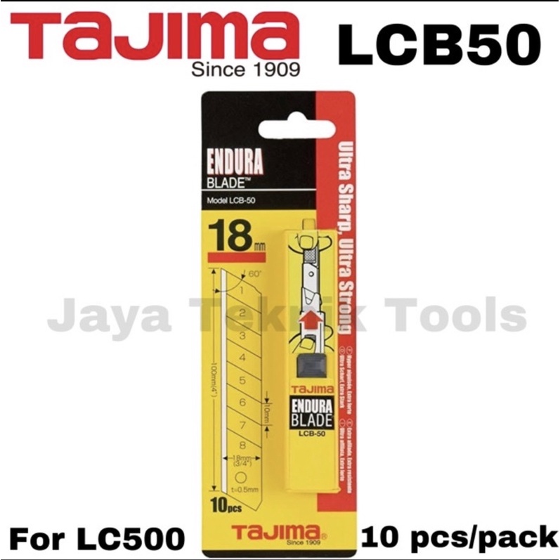 

Isi Refill Cutter Tajima LCB 50 H - 50 Pcs Endura 500 Spare blade SF6