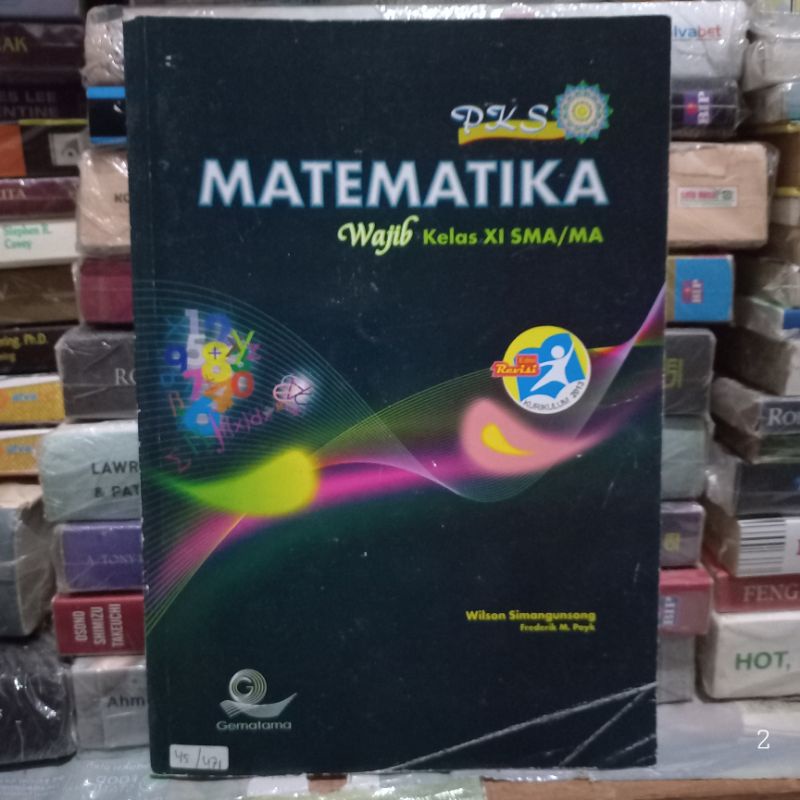 BUKU BEKAS PKS MATEMATIKA WAJIB SMA KELAS 1 dan 2 GEMATAMA