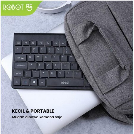 ITSTORE Keyboard ROBOT RK10 Portable Mini Wired Ultra-Thin Tombol Silent  usb Garansi Resmi 1 Tahun RK-10