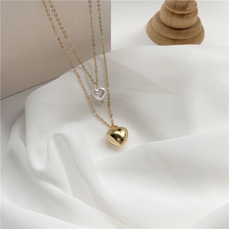 LMB KOREAN KALUNG DOUBLE LOVE IMPOR