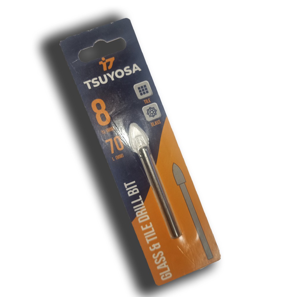 Mata Bor Kaca Model Lurus Tsuyosa 8mm