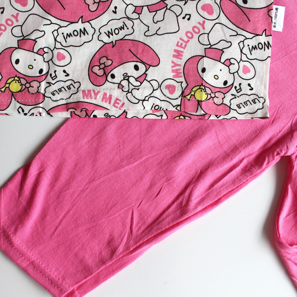 Piyama Anak Bahan Katun Import Piyama Anak Tangan Pendek Murah Baju Tidur Anak Gambar My Melody Lucu