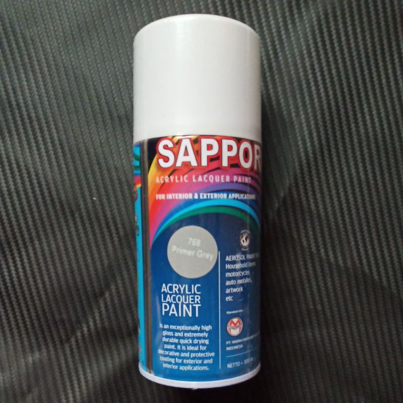 

Pilok sapporo foxy atau primer grey 300ml cat untuk dasar