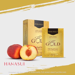 HANASUI anti aging peel off mask gold masker anti penuaan 10 sachet