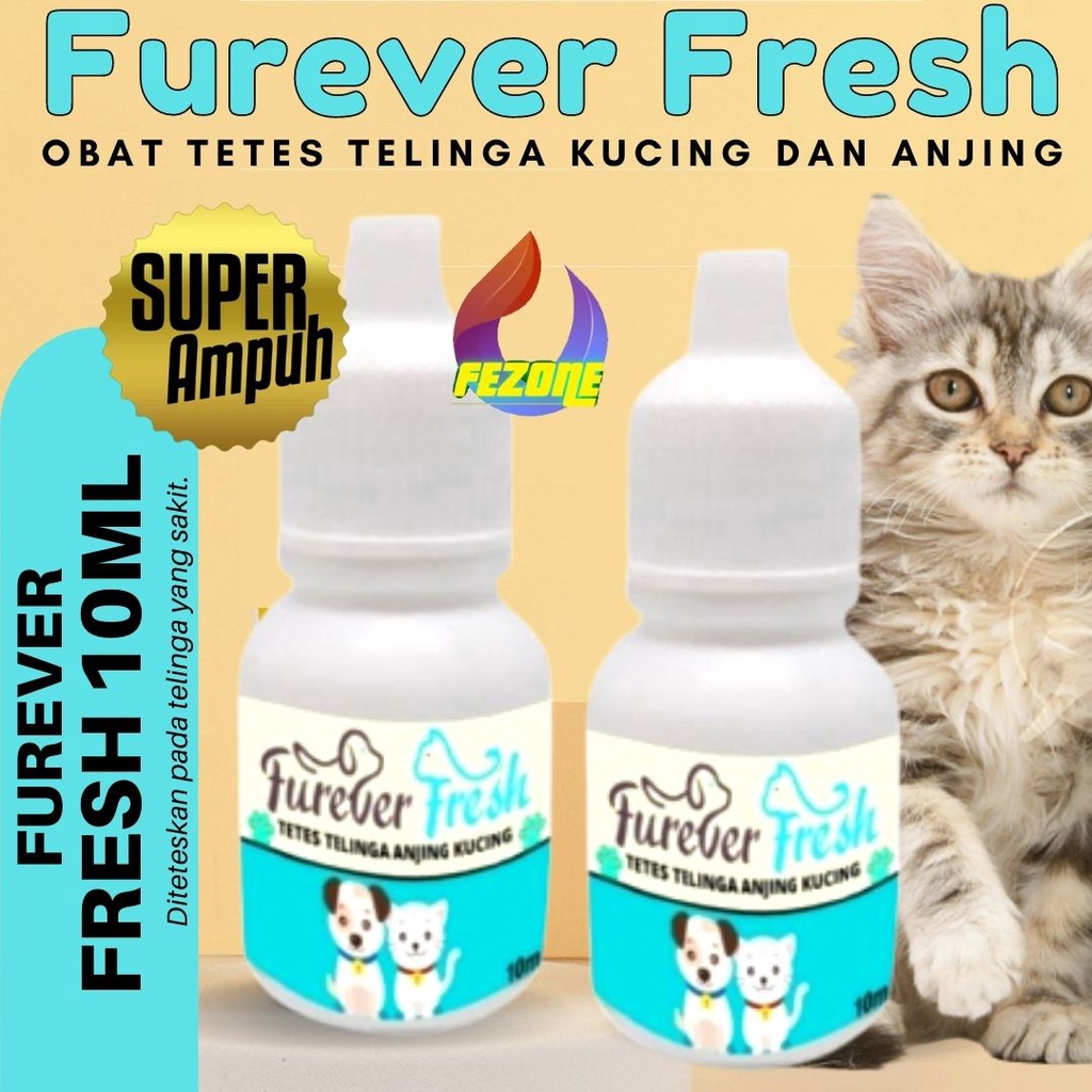 Obat Tetes Telinga Infeksi Iritasi Ear Anjing Kucing Super Ampuh Aman Untuk Kitten FEZONE