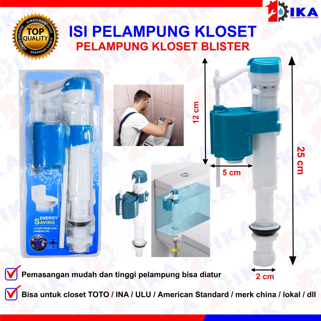 Pelampung Closet duduk Universal pelampung toilet pelampung kloset / Pelampung Air Kloset Duduk I Tangki Closet Toilet Set I Pembuangan Air