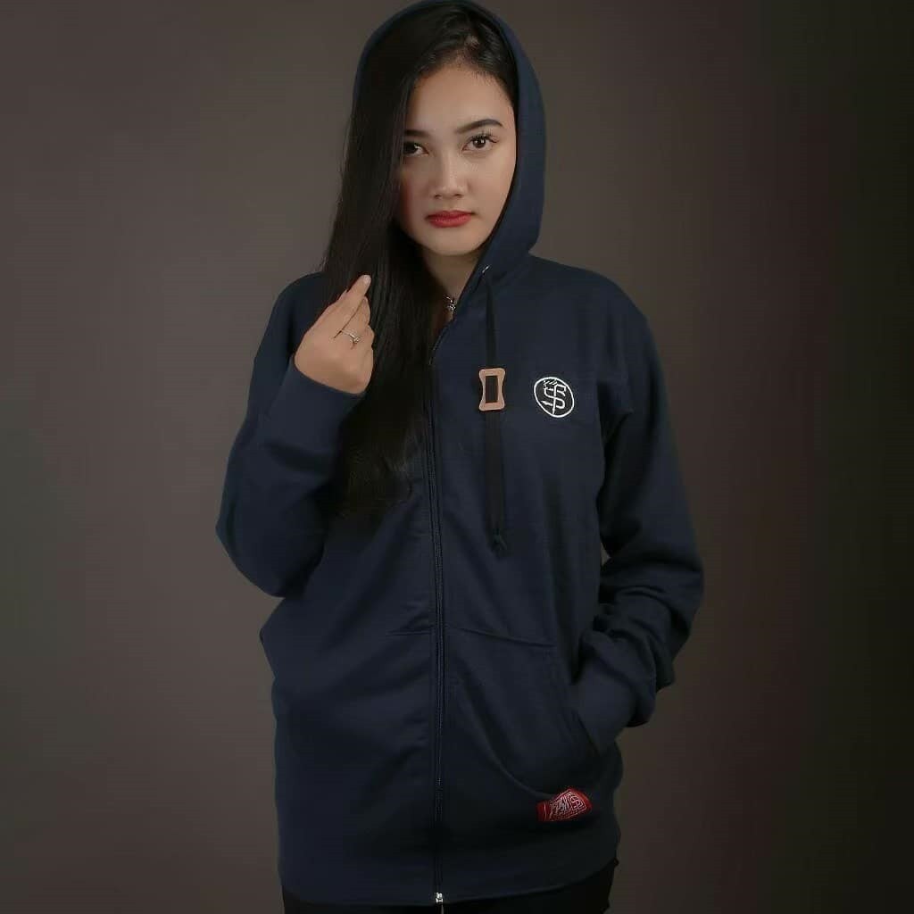 Sweater Hoodie Pria Wanita Triplesix - Resleting