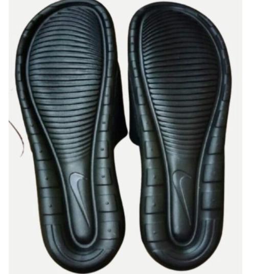 7.7 SALE  Sandal Pria BIG SIZE 48 49 | Sendal Selop Pria Nike3 Benassi Full Black Gold | Sendal Selo