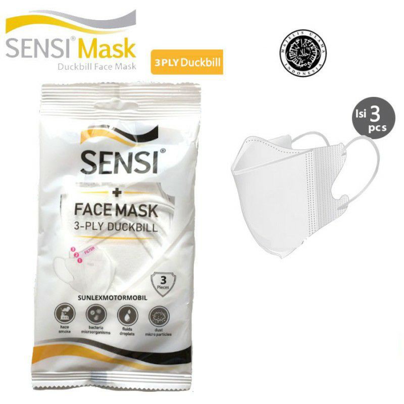 SENSI Face Mask 3 Ply DUCKBILL - SACHET isi 3 pc | ❤ jselectiv ❤ MASKER DUCK BILL SENSI - ORI✔️COD✔️