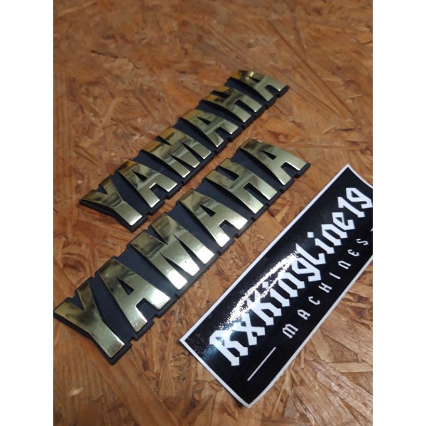 EMBLEM LOGO YAMAHA EMBLEM TANGKI RX KING WARNA GOLD