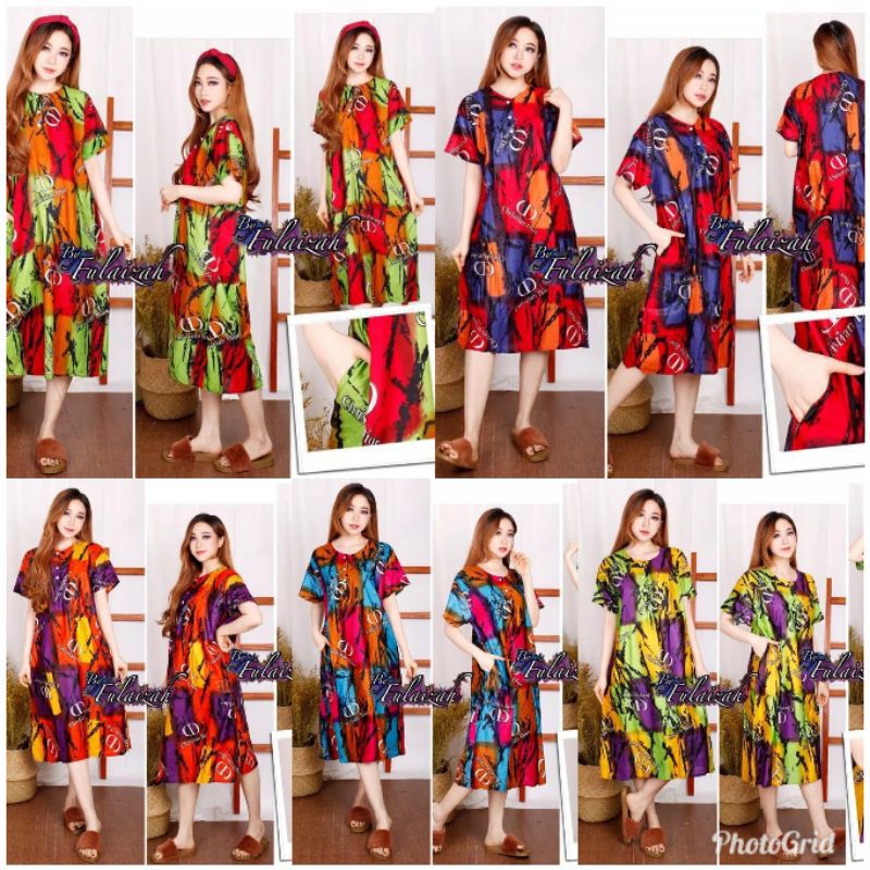 DASTER JUMBO ODREA NICOLETTA DADA KANCING BUSUI BIG SIZE RAYON HALUS ADEM LENGAN PENDEK-DSJ CHRISTI