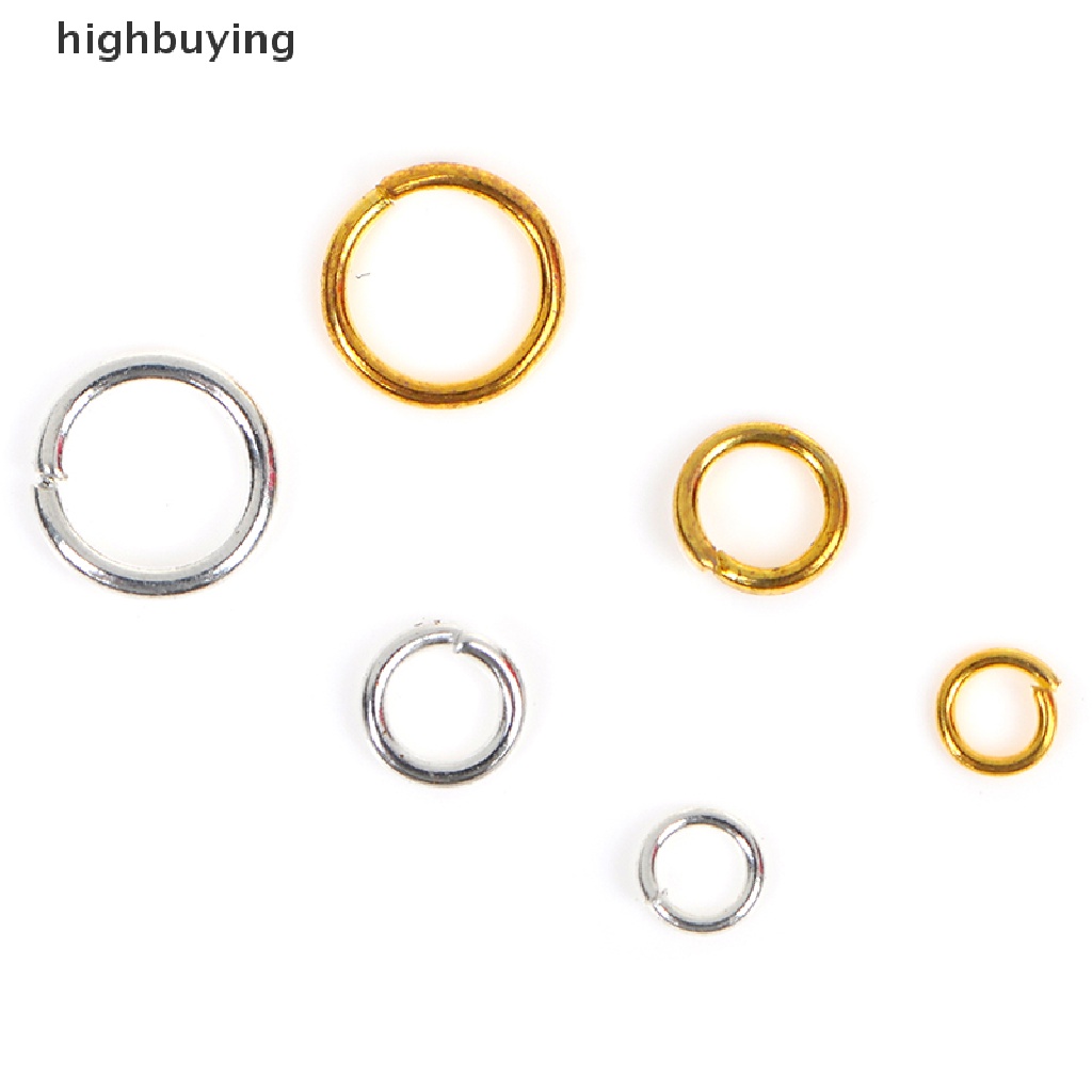 Hbid Konektor Jump Ring Open 3 / 4 / 6mm Warna Gold / Silver Untuk Aksesoris Perhiasan DIY