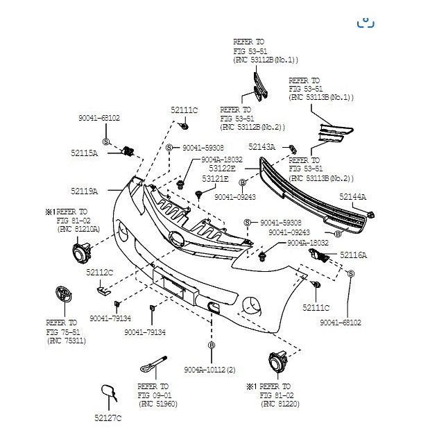 Support Bracket Bumper Depan Avanza/Xenia tahun 2012-2015 52115-bz150 52116-BZ140