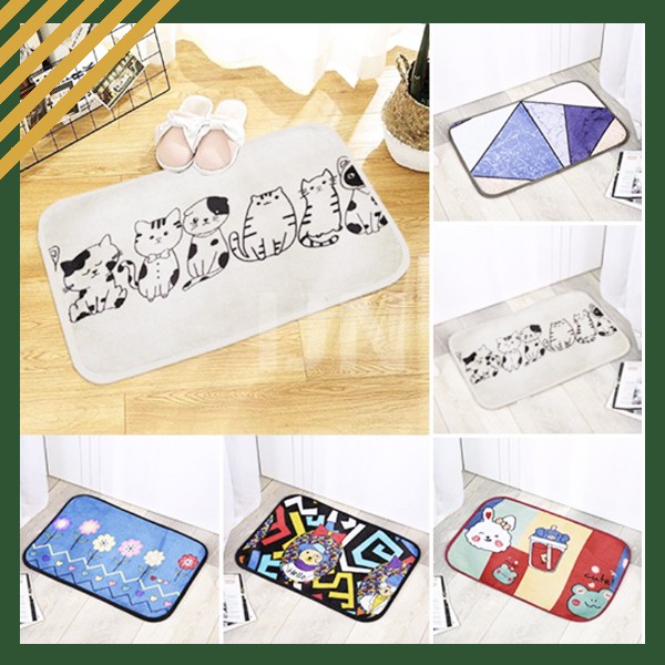 Keset Bulu Halus Anti Slip Alas Bintik Untuk Kamar Mandi Murah Anti Licin