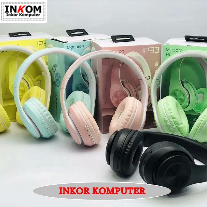 Headset Bluetooth inpods Macaron P33 / Headphone Inpods Macaron