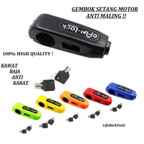 [PROMO 6.6] Kunci Gembok Setang Motor Anti Maling Motorcycle Lock Handlebar Protection CapsLock-1