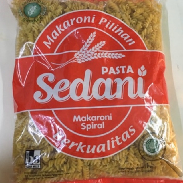 

Sedani macaroni pasta spiral kemasan 1 kg