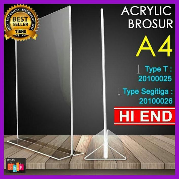 

DOCUMENTO- ACRYLIC TENT HOLDER / AKRILIK TENT CARD A4 TEMPAT BROSUR MEJA -ASLIII.