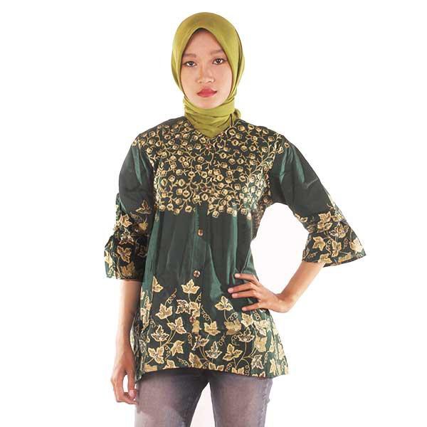 Blouse Batik I Baju Batik Wanita I Blouse Baju Batik Wanita Safira (Bisa Seragam)