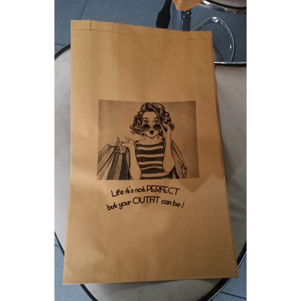 

(CUSTOM) Kantong Kertas Coklat Besar Jumbo Packing Online Shop / Amplop Coklat Packing Besar Kabinet