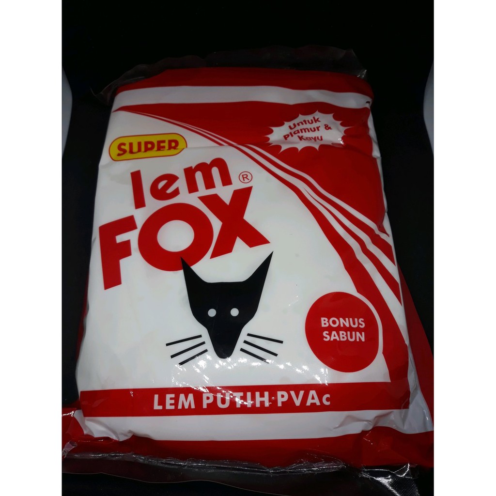 

Dijual lem fox kantong merah 700g lem putih PV Ac Super Terlaris