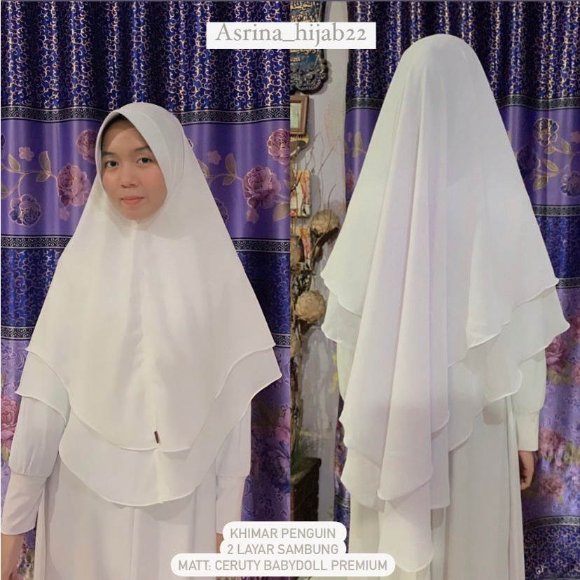 HIJAB KERUDUNG KHIMAR BERGO PINGUIN CERUTY BABYDOLL PREMIUM