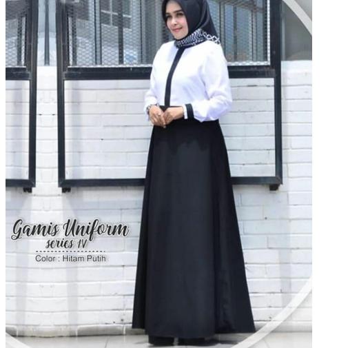 SALEE.. GAMIS HITAM PUTIH SERAGAM PNS DINAS PEMDA GURU ASN