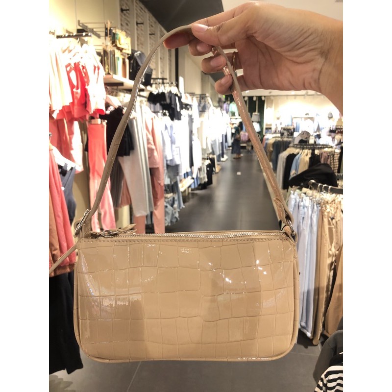 Jastip Stradivarius Shoulder Bag Motif Croco