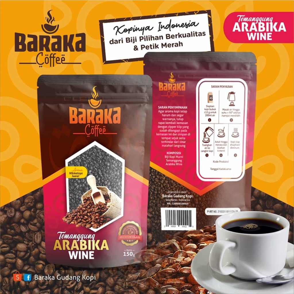 

Kopi Arabika Wine Proses Temanggung Speciality | Baraka Coffee