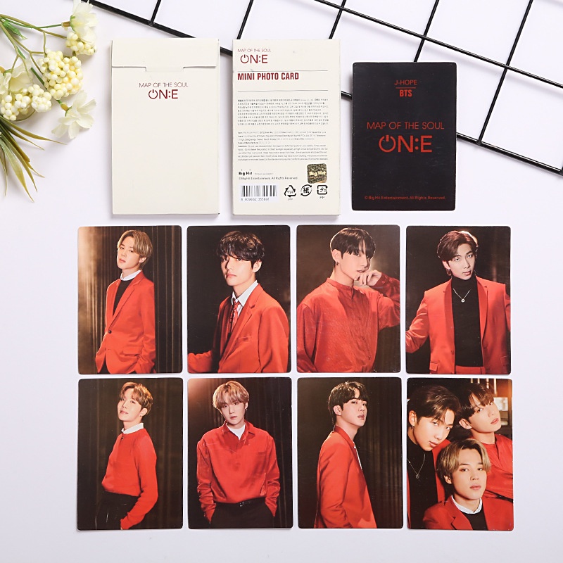 8 / 9pcs / SET Kartu Foto KPOP BTS MAP OF THE SOUL On: E Untuk Koleksi