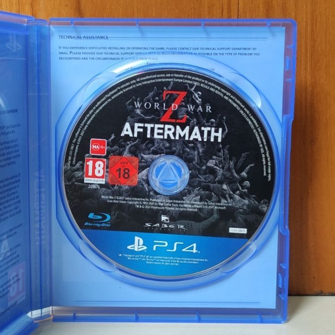 Kaset World War Z Aftermath PS4 Worldwar Z After Math Playstation PS 4 5 CD BD Game WW Z Aftermath match aftermatch Wwz
