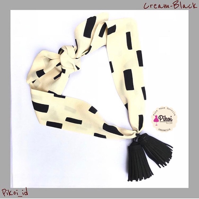 Pikoi scarf / scarf cantik / neck scarf murah / syal import cantik / scarf bangkok murah / twilly