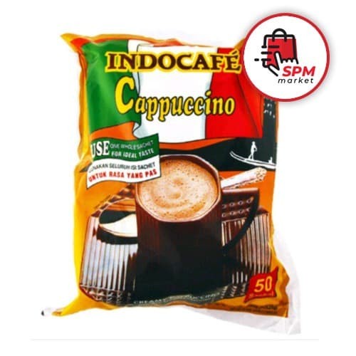 

DISKON - (BISA COD) Kopi Indocafe Cappucino Sachet 25gr 1 pak isi 50 (grosir murah 5 pak)