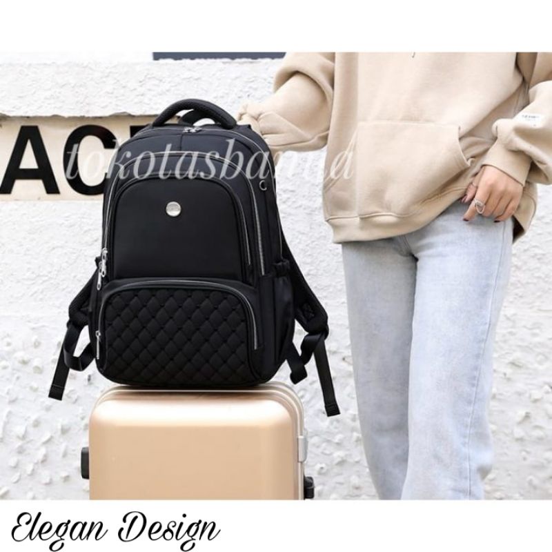 ORIGINAL Tas Ransel Chibao LAPTOP JUMBO 15 Inch + Free Dompet IMPORT KOREA Super Tebal Anti Air Terbaru