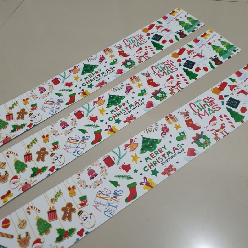 

(5 pcs) Paper Belt Natal Merry Christmas - Label Kertas untuk Hampers