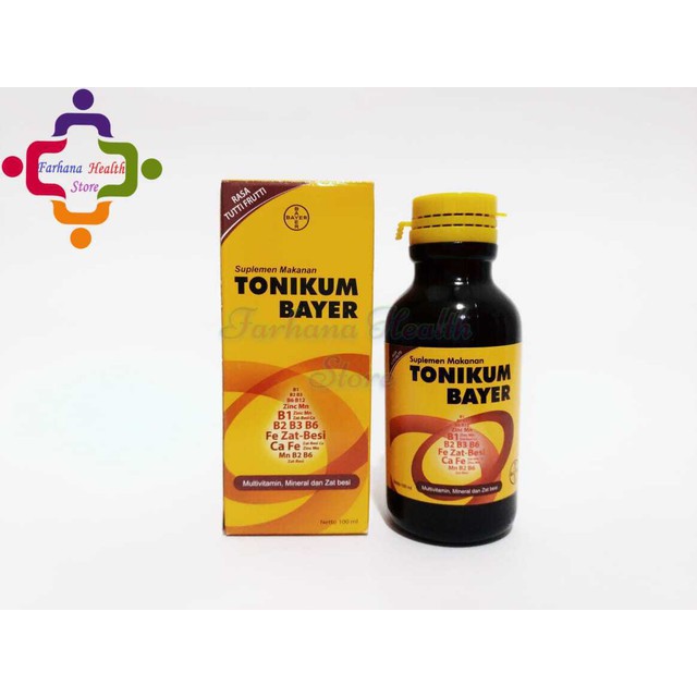 Original Tonikum Bayer 100 ml Rasa Tutti Frutti / Multivitamin Mineral & Zat Besi