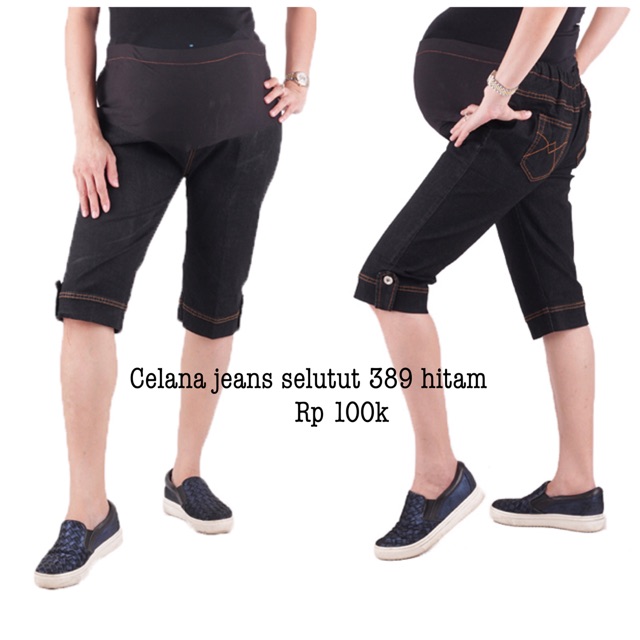 Celana hamil jeans 389 hitam