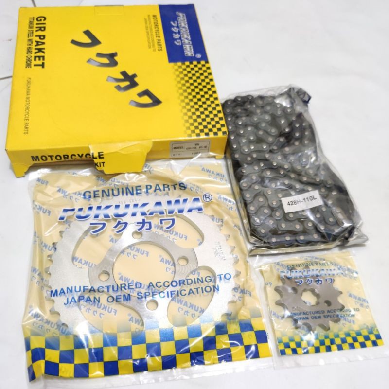 Gear Set Gir Paket Fukukawa WIN Rantai 428H-110L-41T-14T