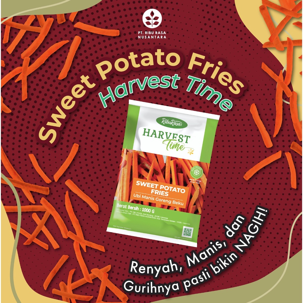 

Harvest Time Sweet Potato Fries 1 KG (Stik Ubi Manis)